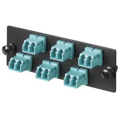 Adaptadores para fibra, LC MM 10 GbE x 6 Dúplex (Aqua) zirconia, N-P: PD-FAP6WAQDLCZ